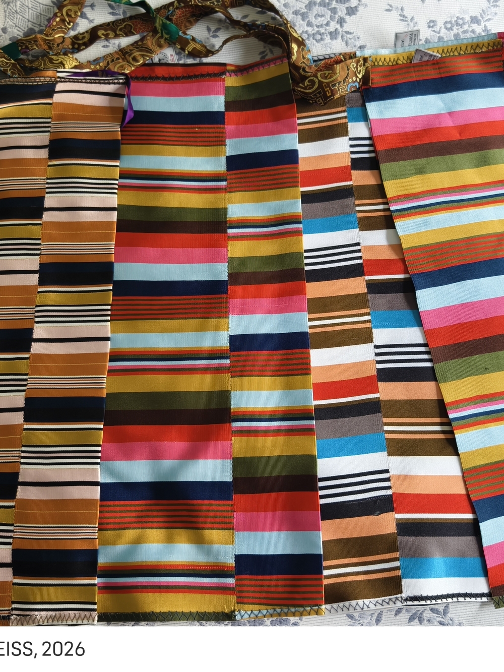 Colorful Multi-Stripe Fabric Panel